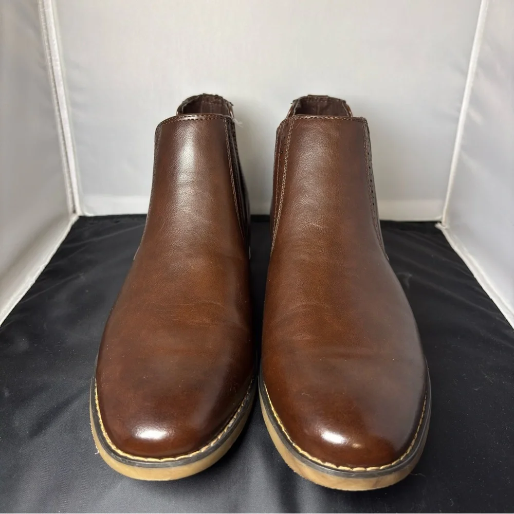 Deer Stags “Mikey” Dark Brown Chelsea Boots | Men’s 10.5 M | Slip-On Dress Boots